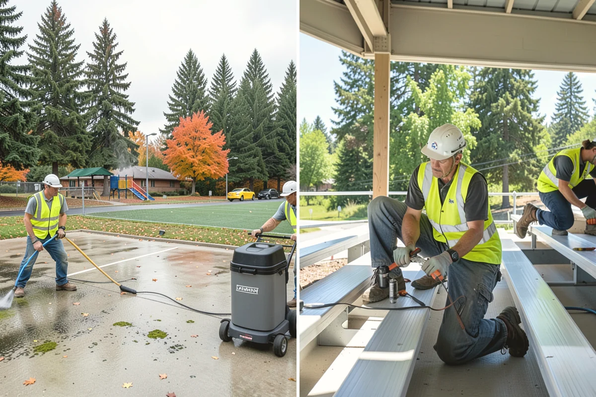Transit Facility Grounds Maintenance in Lake Stevens, Snohomish County, WA - Coordinate with transit operations to identify active lanes and safe work windows