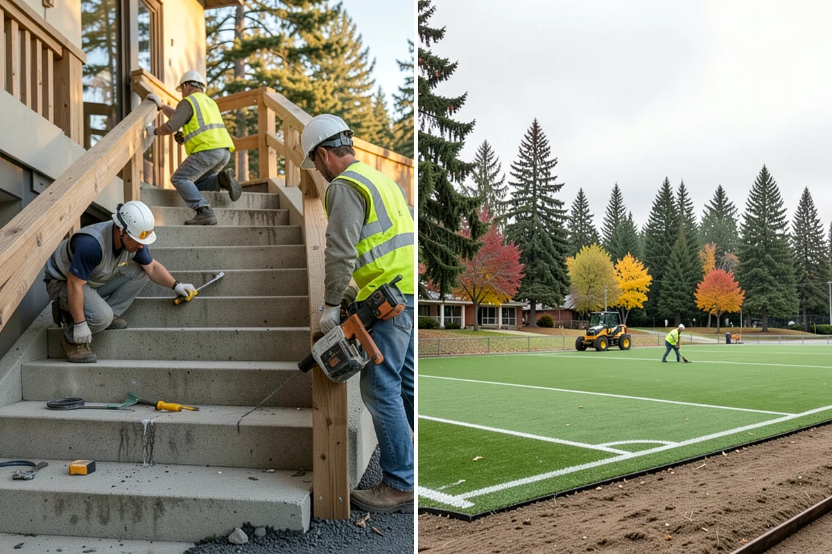 Transit Facility Grounds Maintenance in Lyman, Skagit County, WA - Coordinate with transit operations to identify active lanes and safe work windows