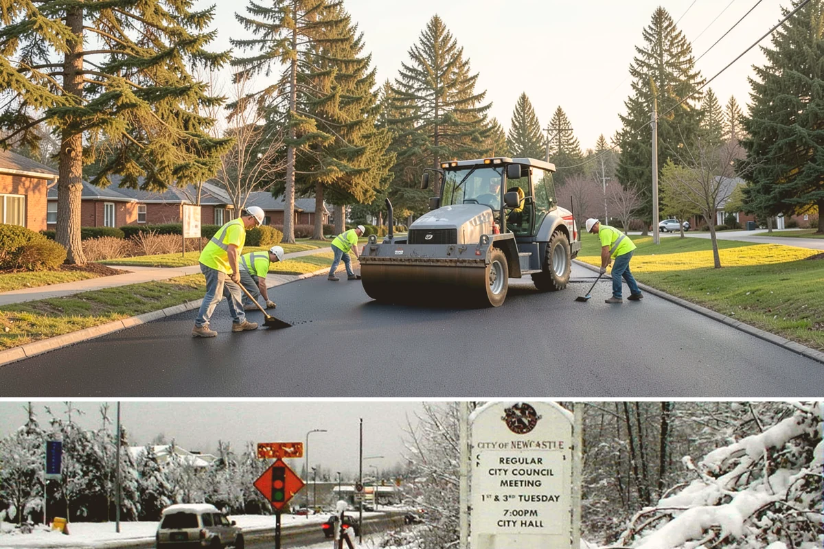 Transit Facility Grounds Maintenance in Newcastle, King County, WA - Leaf and debris management peak in autumn when falling foliage threatens platform slip hazards and drain blockages.