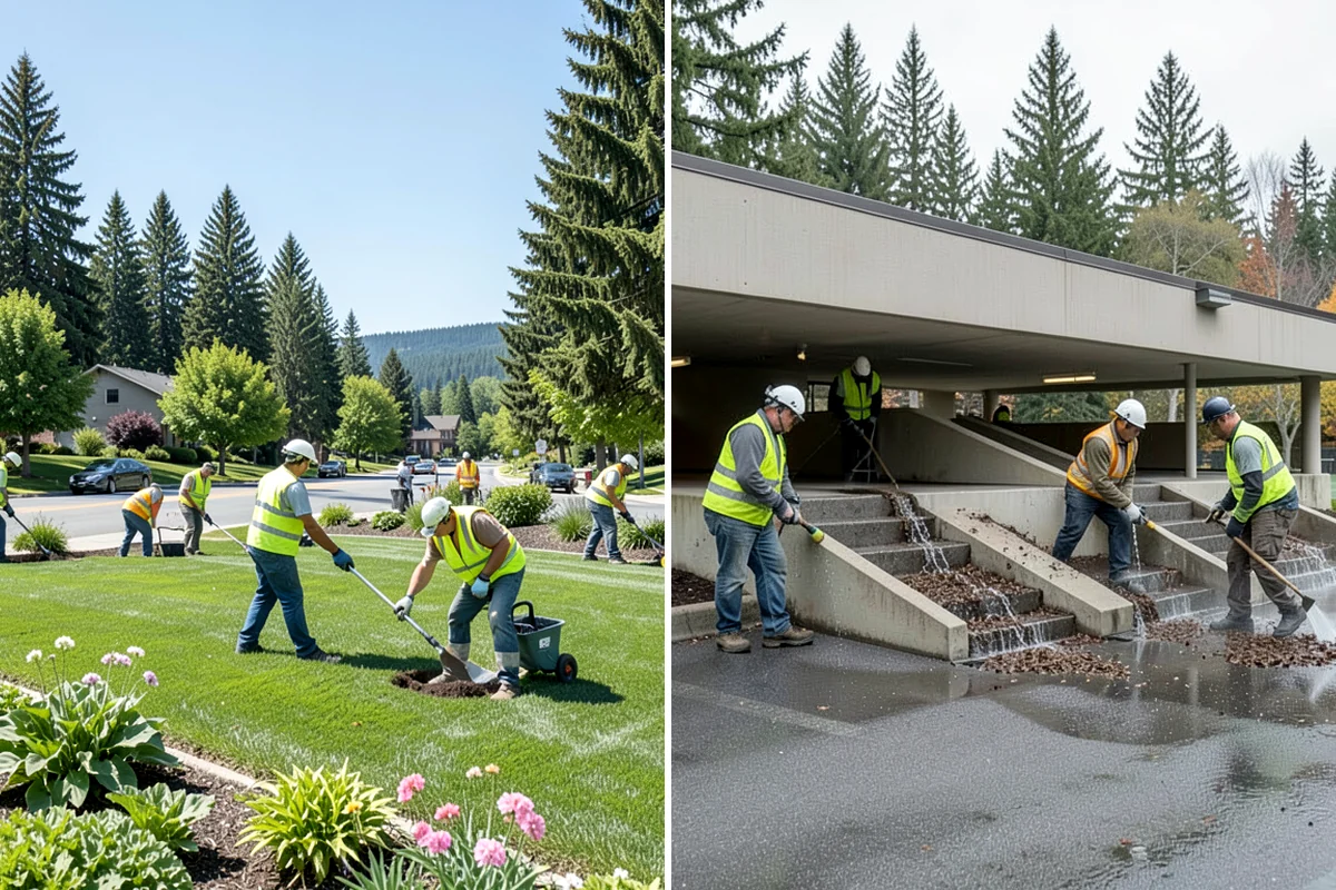 Transit Facility Grounds Maintenance in Normandy Park, King County, WA - Coordinate with transit operations to identify active lanes and safe work windows