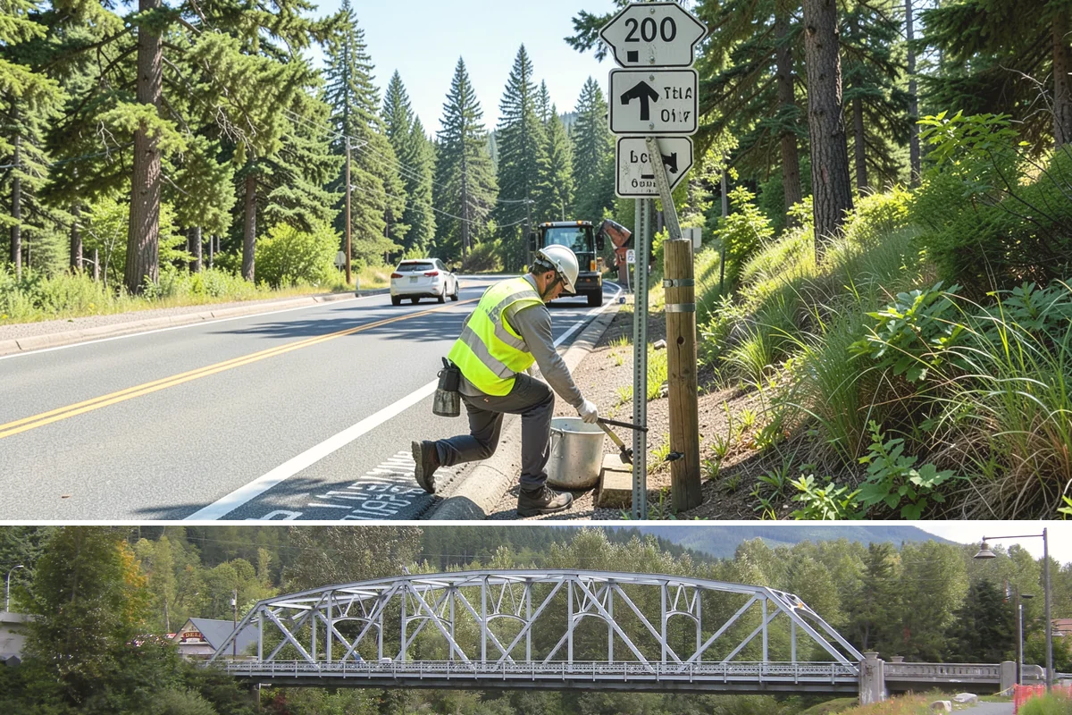 Transit Facility Grounds Maintenance in Skykomish, King County, WA - Leaf and debris management peak in autumn when falling foliage threatens platform slip hazards and drain blockages.