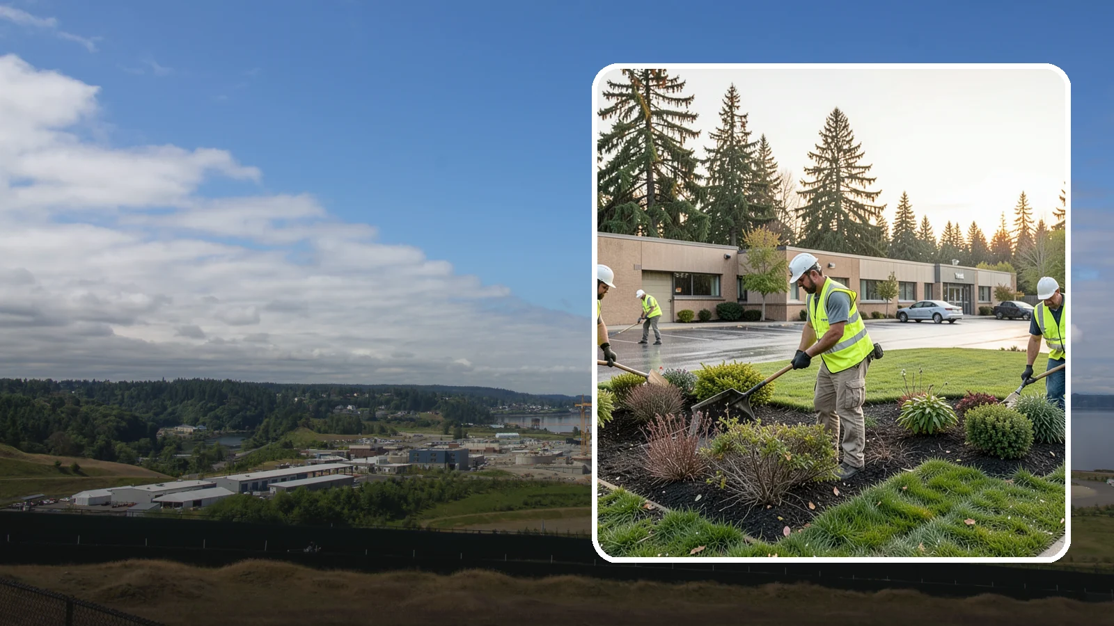Transit Facility Grounds Maintenance in University Place, Pierce County, WA - Grounds maintenance for transit centers, park-and-rides, and bus bases across Western Washington transit agencies.