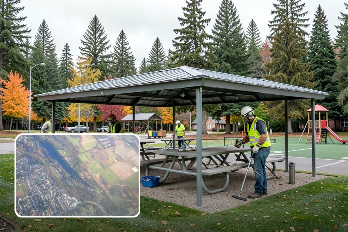 Transit Shelter Washing in Algona, King County, WA - Restores clear glazing and improves rider sightlines and comfort