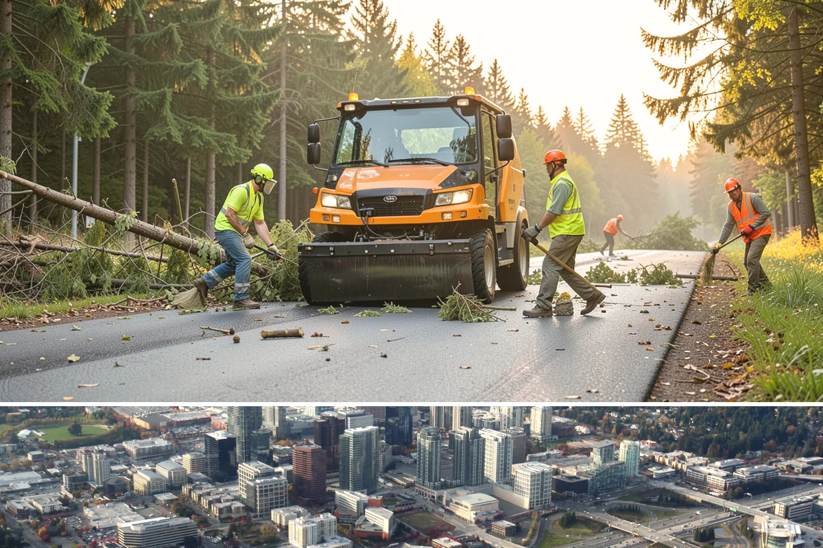 Transit Shelter Washing in Bellevue, King County, WA - Shelter washing is effective year-round, but roof moss and algae treatment yields the best results scheduled for spring and again...