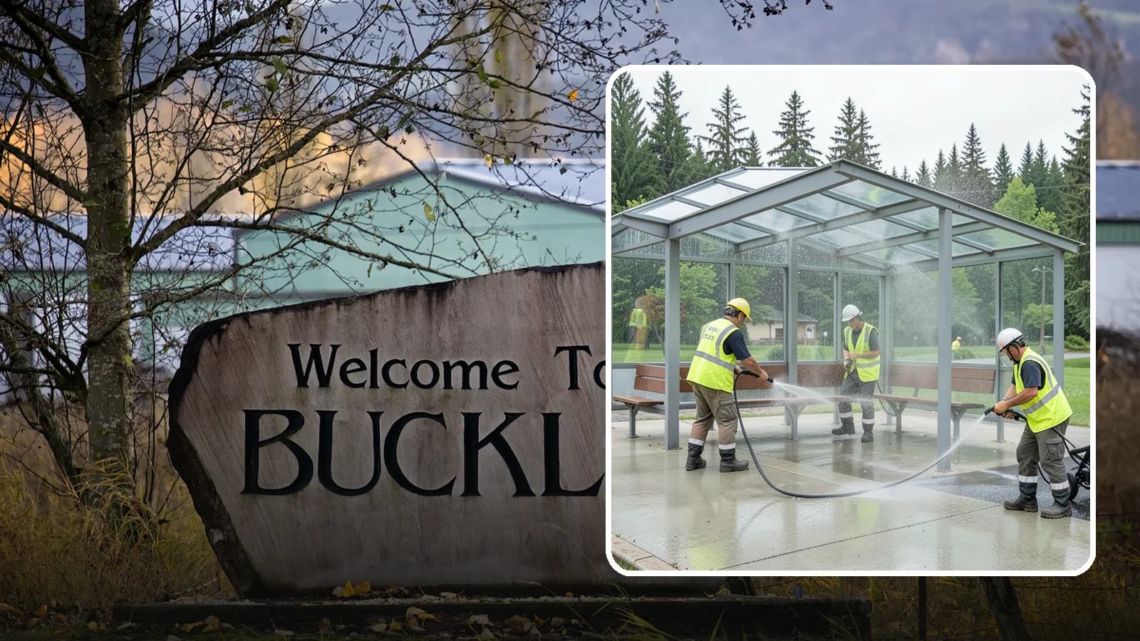 Transit Shelter Washing in Buckley, Pierce County, WA - Wash transit shelters inside and out, including glass, roofs, and seating, for a clean and safe waiting environment.