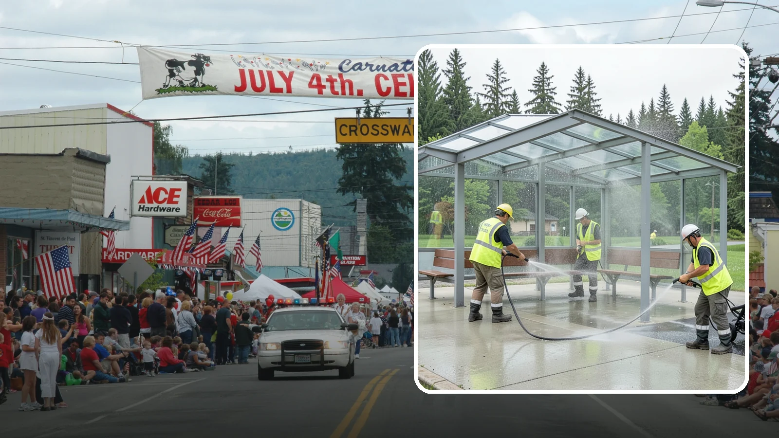 Transit Shelter Washing in Carnation, King County, WA - Wash transit shelters inside and out, including glass, roofs, and seating, for a clean and safe waiting environment.
