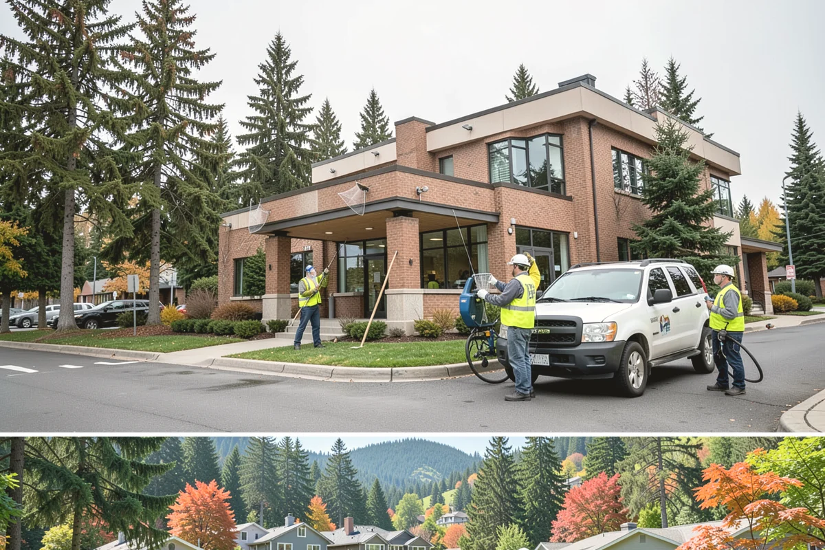 Transit Shelter Washing in Fircrest, Pierce County, WA - Shelter washing is effective year-round, but roof moss and algae treatment yields the best results scheduled for spring and again...