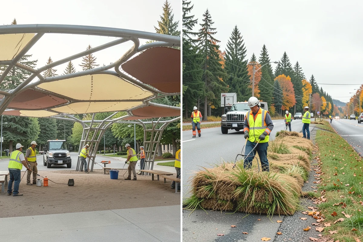 Transit Shelter Washing in North Bend, King County, WA - Inventory shelter locations, materials, and glazing types