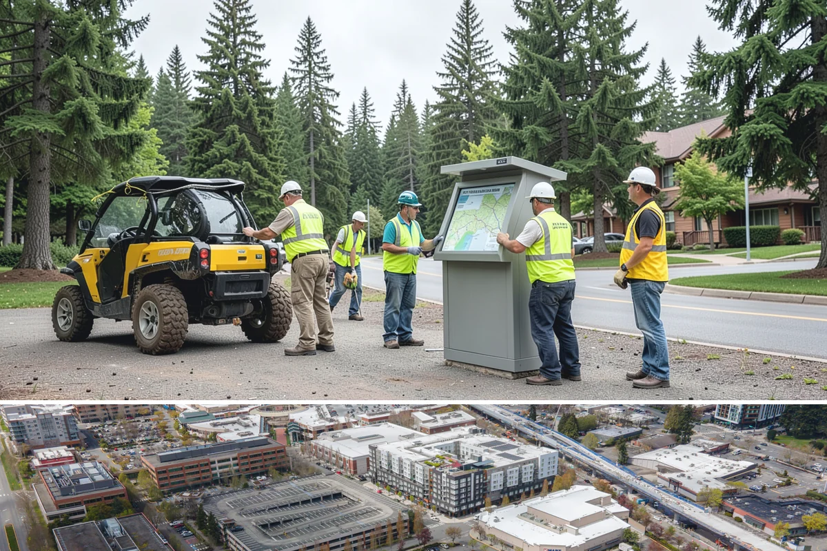 Transit Shelter Washing in Redmond, King County, WA - Shelter washing is effective year-round, but roof moss and algae treatment yields the best results scheduled for spring and again...
