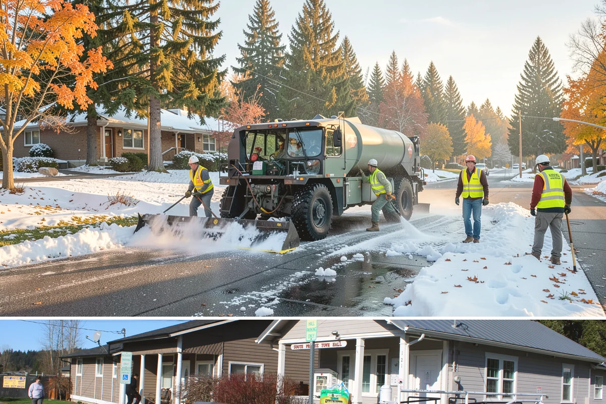 Transit Shelter Washing in South Prairie, Pierce County, WA - Shelter washing is effective year-round, but roof moss and algae treatment yields the best results scheduled for spring and again...