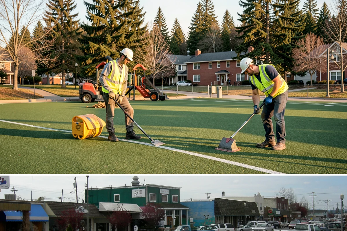 Transit Shelter Washing in Stanwood, Snohomish County, WA - Shelter washing is effective year-round, but roof moss and algae treatment yields the best results scheduled for spring and again...