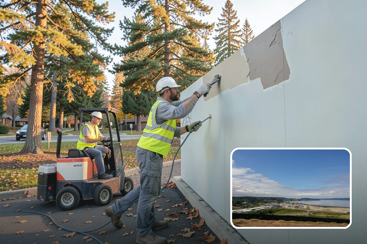 Transit Shelter Washing in University Place, Pierce County, WA - Restores clear glazing and improves rider sightlines and comfort