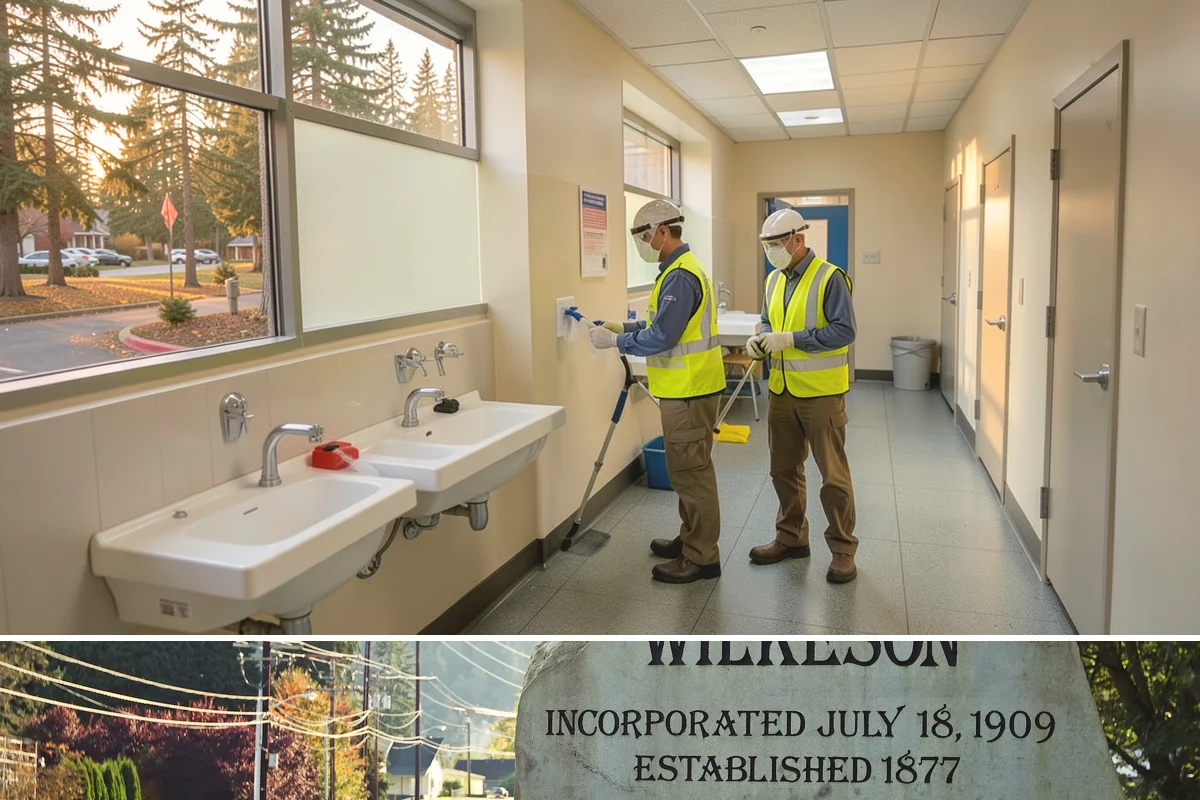 Transit Shelter Washing in Wilkeson, Pierce County, WA - Shelter washing is effective year-round, but roof moss and algae treatment yields the best results scheduled for spring and again...