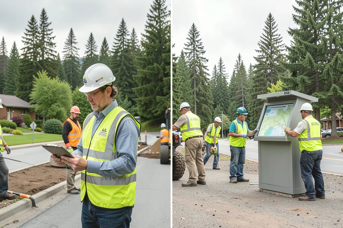 Trash & Recycling Collection in Duvall, King County, WA - Map receptacle locations and required waste streams