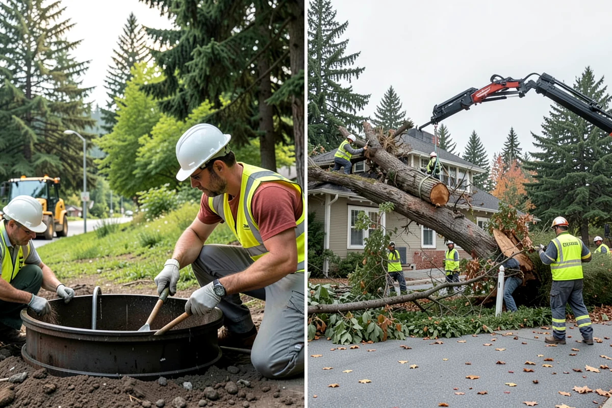 Trash & Recycling Collection in Hunts Point, King County, WA - Map receptacle locations and required waste streams
