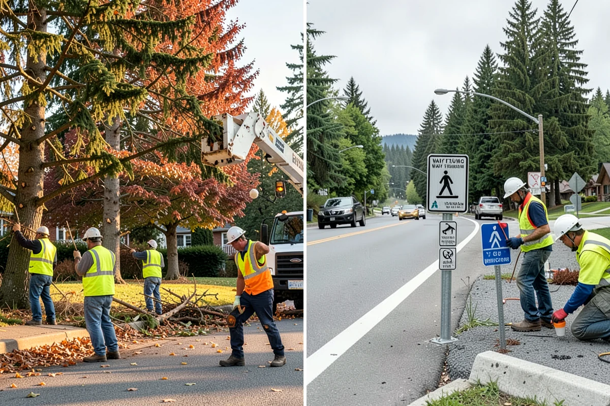 Trash & Recycling Collection in Lake Forest Park, King County, WA - Map receptacle locations and required waste streams