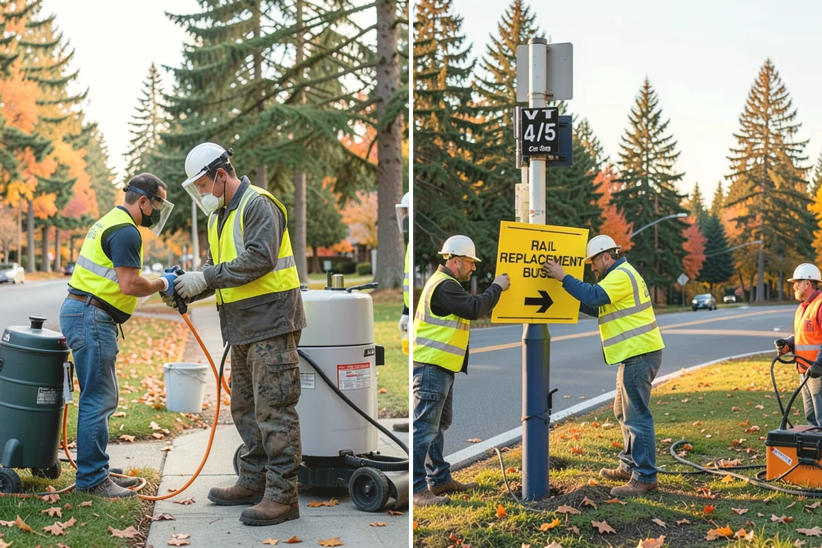 Trash & Recycling Collection in Mercer Island, King County, WA - Map receptacle locations and required waste streams