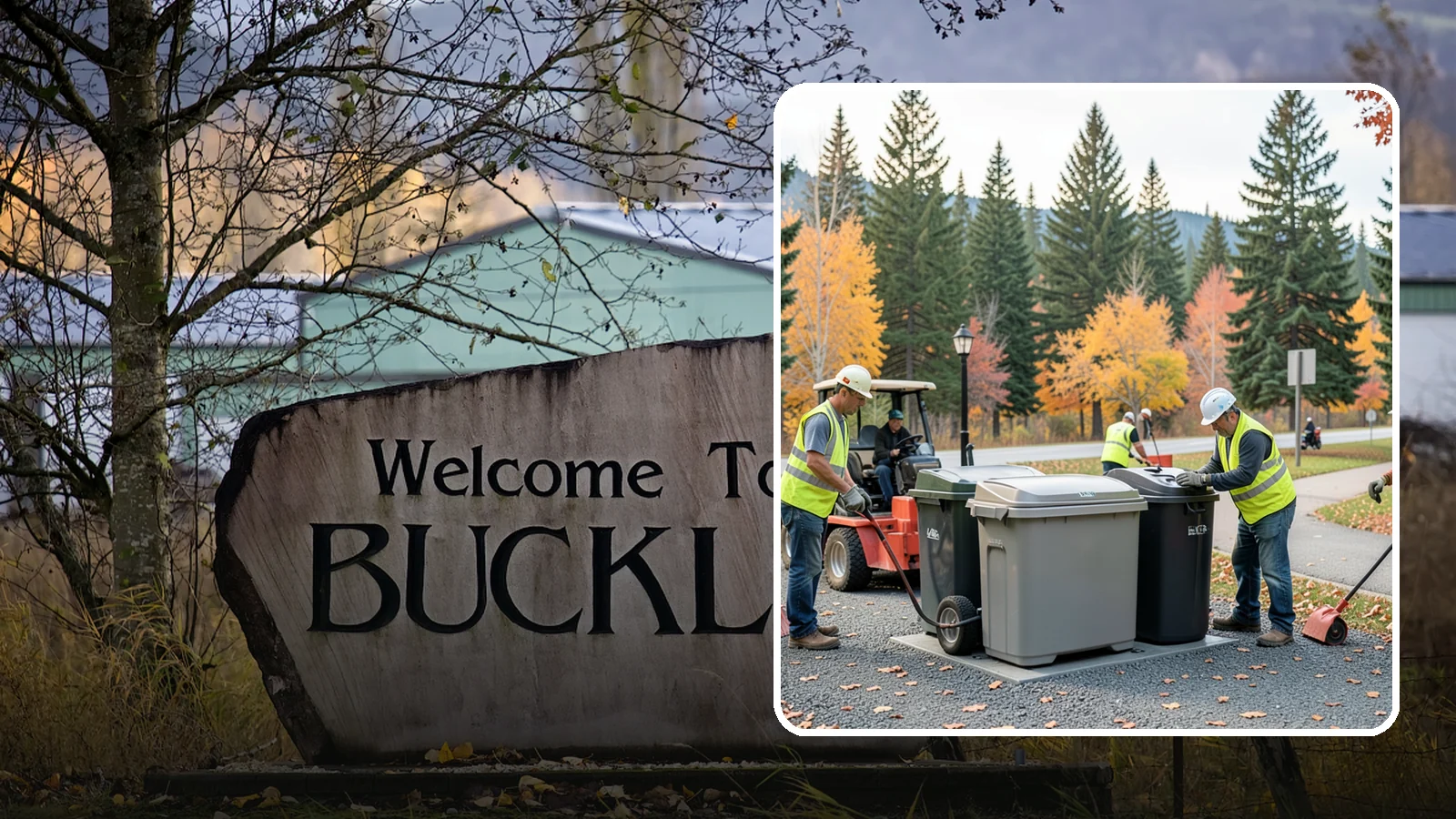 Trash Can Installation in Buckley, Pierce County, WA - We install anchored waste receptacles with animal-resistant lids at parks, trails, and streetscapes.
