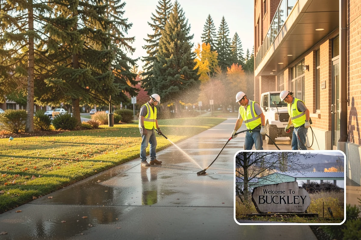 Trash Can Installation in Buckley, Pierce County, WA - Reduces litter by placing receptacles where the public needs them