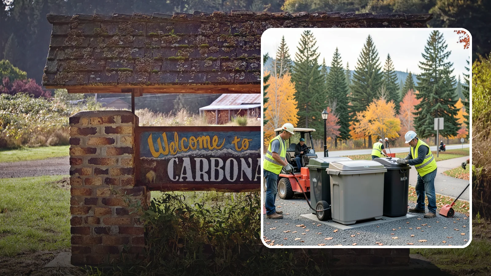 Trash Can Installation in Carbonado, Pierce County, WA - We install anchored waste receptacles with animal-resistant lids at parks, trails, and streetscapes.