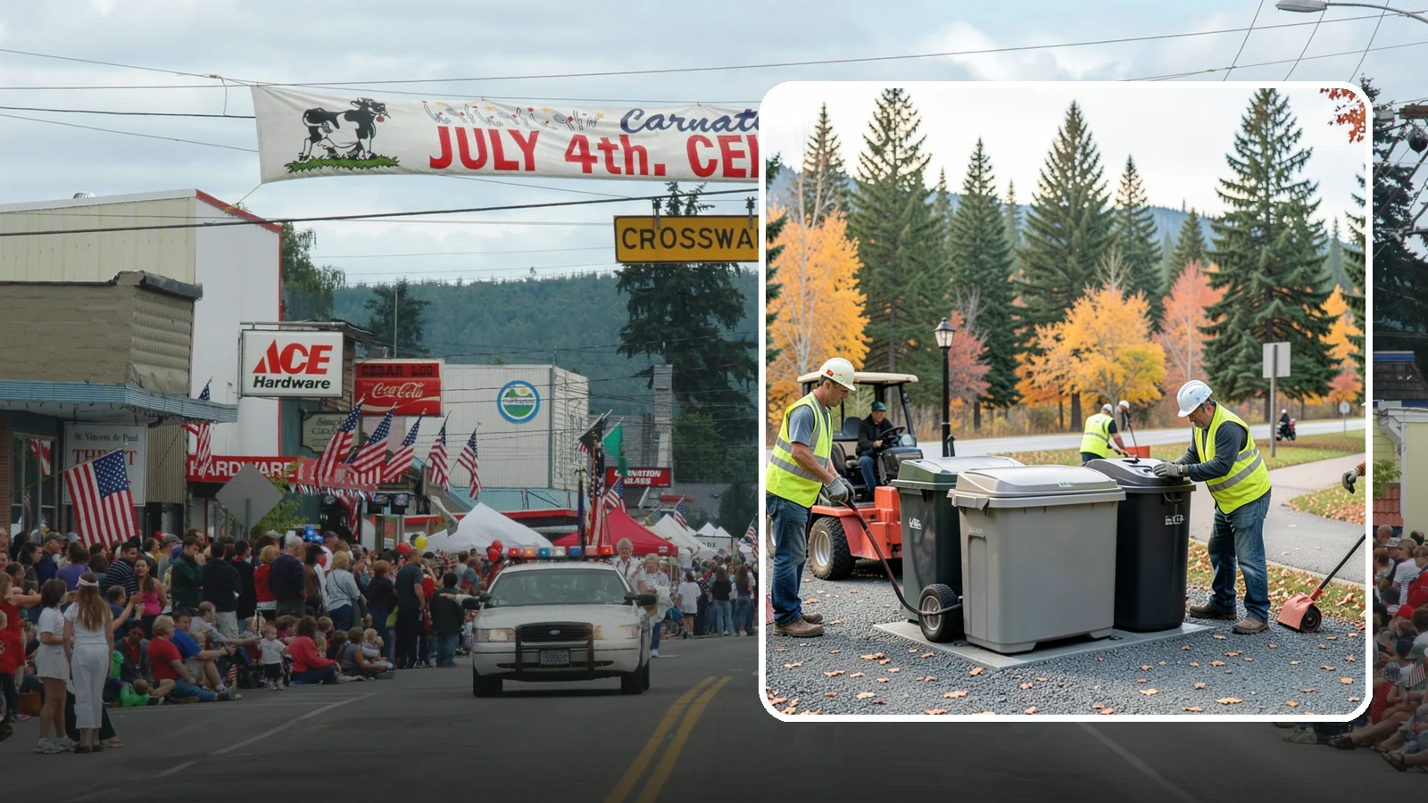 Trash Can Installation in Carnation, King County, WA - We install anchored waste receptacles with animal-resistant lids at parks, trails, and streetscapes.