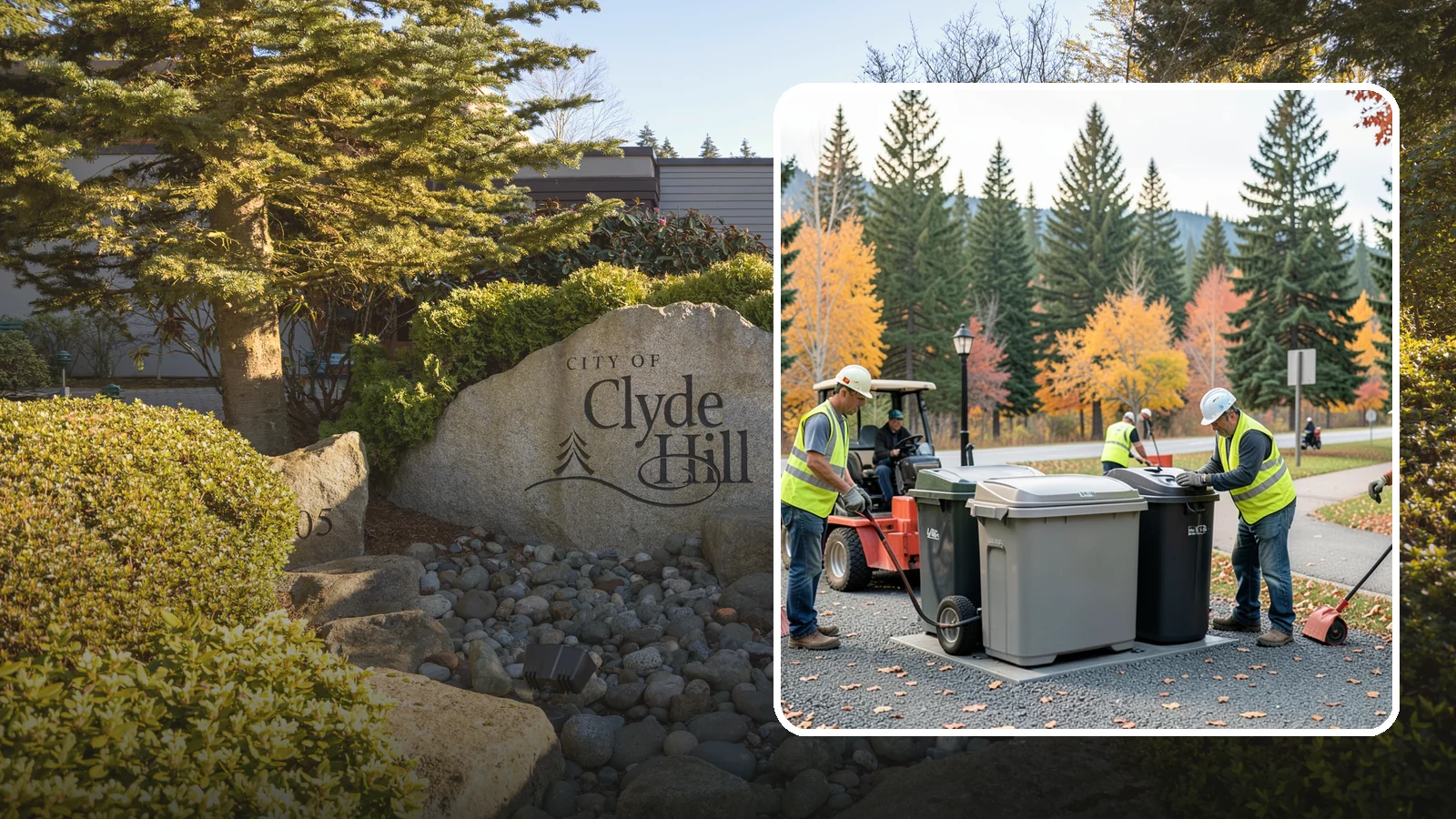 Trash Can Installation in Clyde Hill, King County, WA - We install anchored waste receptacles with animal-resistant lids at parks, trails, and streetscapes.