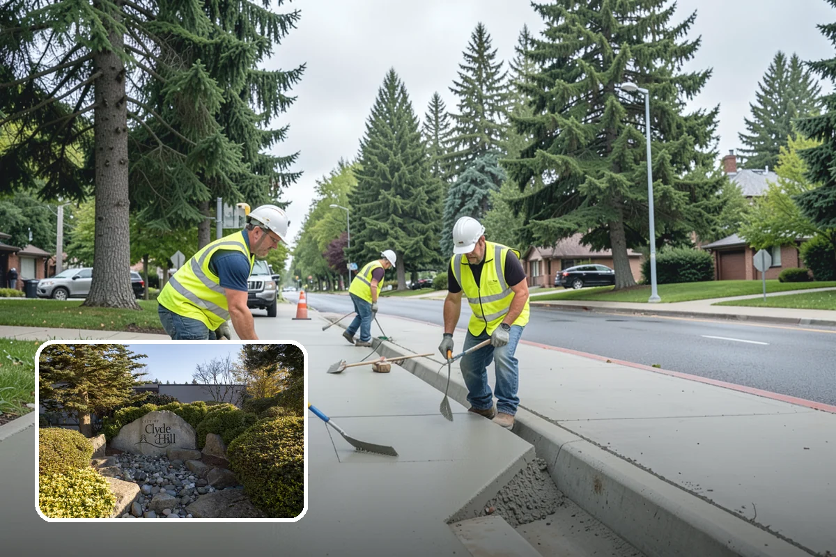 Trash Can Installation in Clyde Hill, King County, WA - Reduces litter by placing receptacles where the public needs them