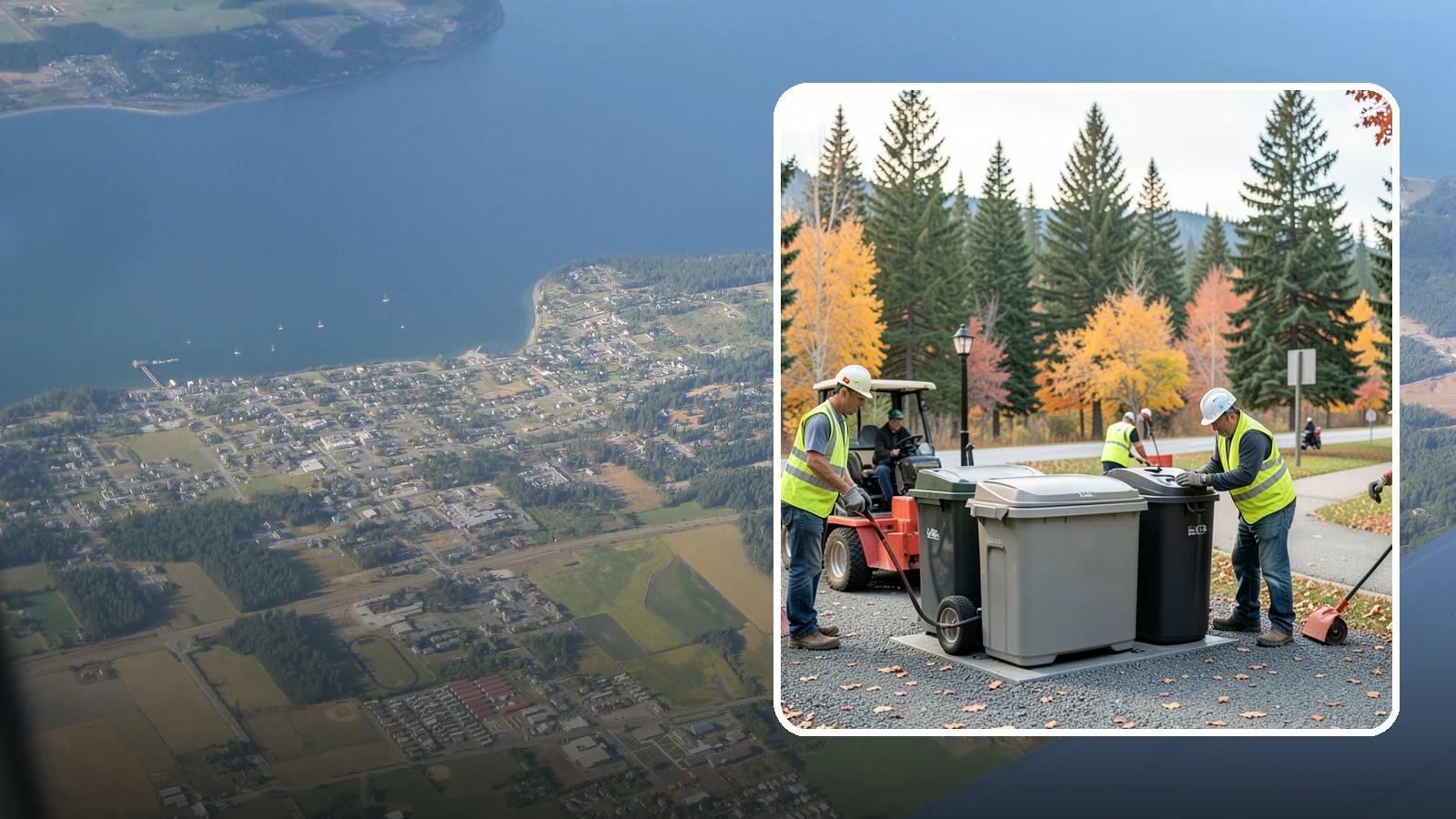 Trash Can Installation in Coupeville, Island County, WA - We install anchored waste receptacles with animal-resistant lids at parks, trails, and streetscapes.
