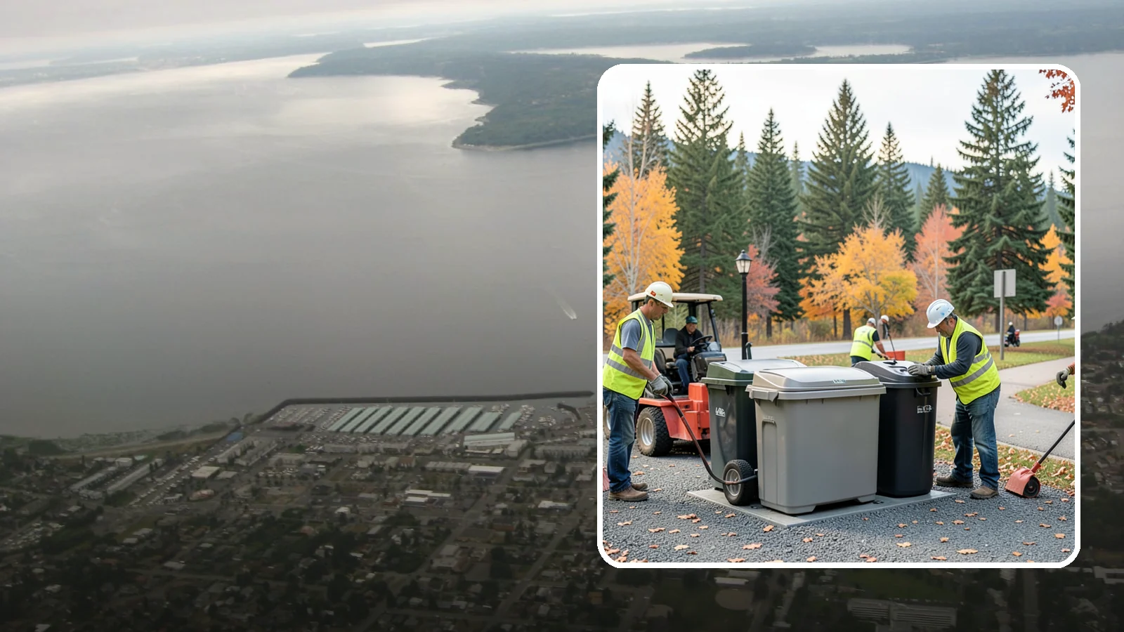 Trash Can Installation in Des Moines, King County, WA - We install anchored waste receptacles with animal-resistant lids at parks, trails, and streetscapes.