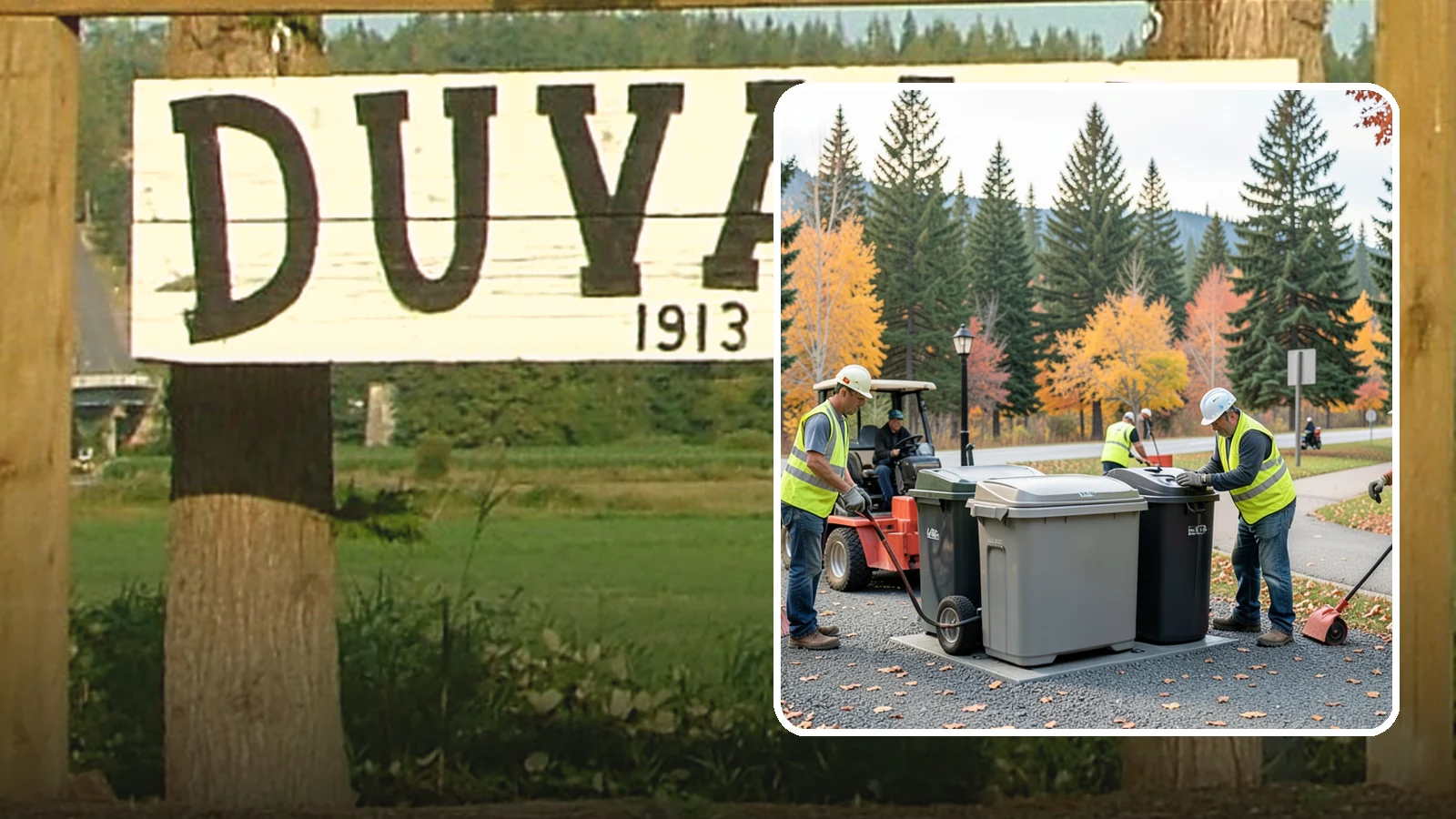 Trash Can Installation in Duvall, King County, WA - We install anchored waste receptacles with animal-resistant lids at parks, trails, and streetscapes.