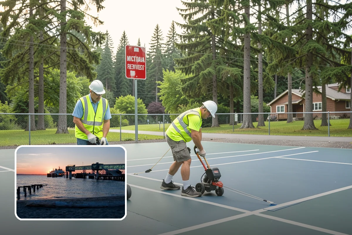 Trash Can Installation in Edmonds, Snohomish County, WA - Reduces litter by placing receptacles where the public needs them