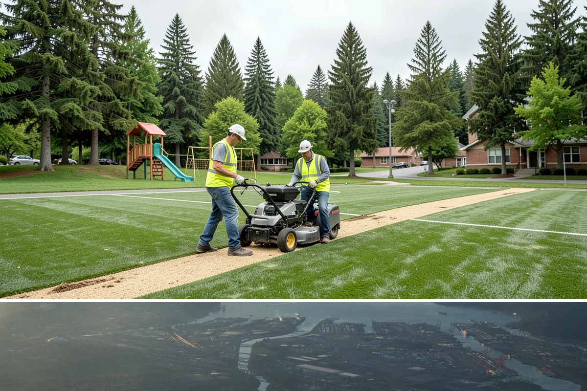 Trash Can Installation in Fife, Pierce County, WA - Installations run year-round, often expanded ahead of the busy summer park season when litter volumes peak.