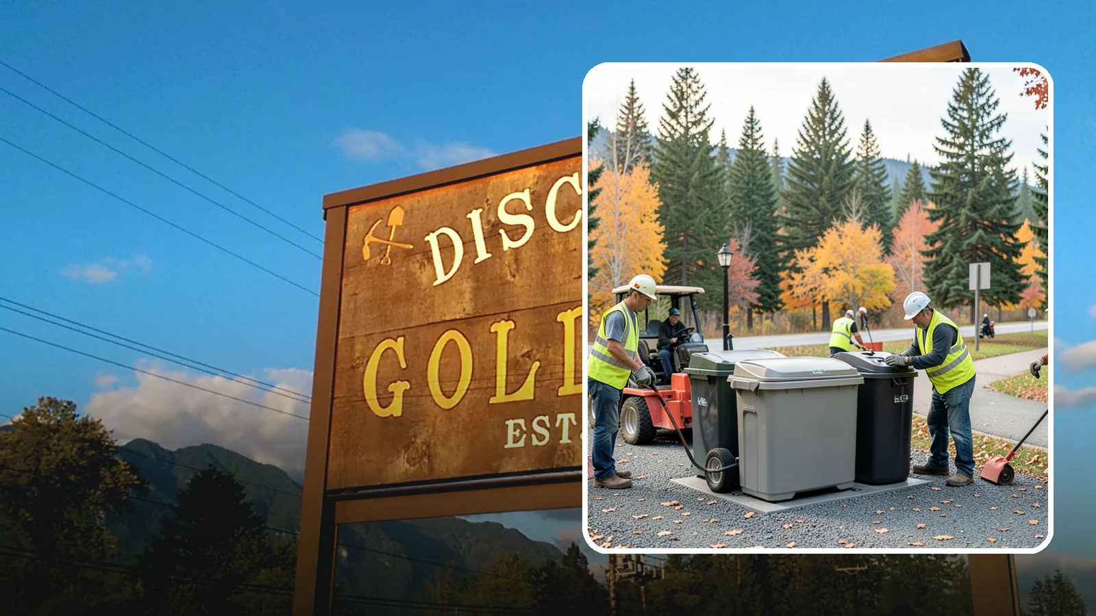 Trash Can Installation in Gold Bar, Snohomish County, WA - We install anchored waste receptacles with animal-resistant lids at parks, trails, and streetscapes.