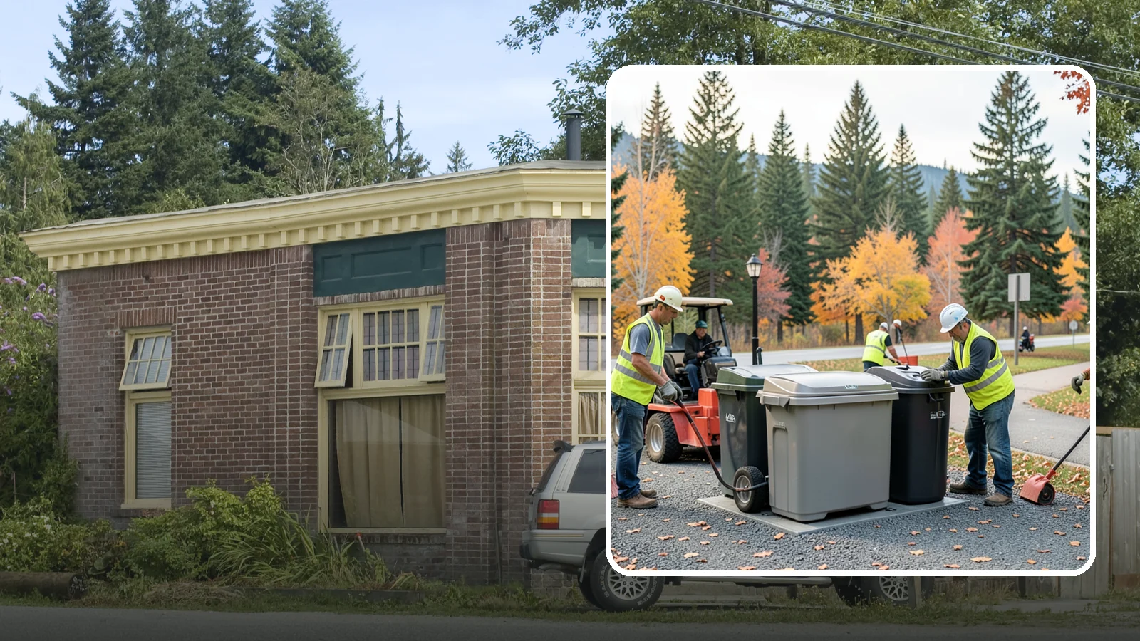 Trash Can Installation in Hamilton, Skagit County, WA - We install anchored waste receptacles with animal-resistant lids at parks, trails, and streetscapes.