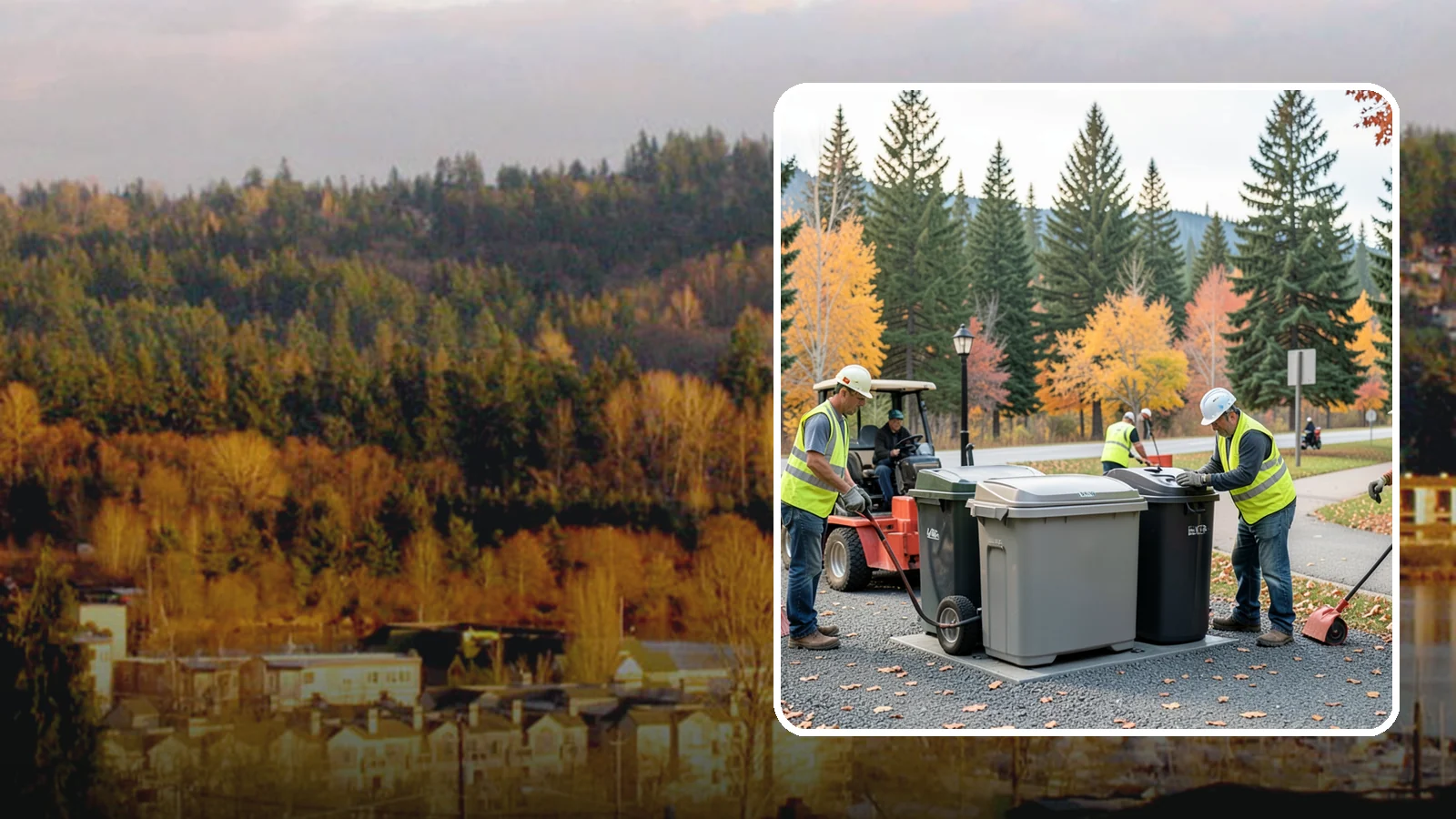 Trash Can Installation in Kenmore, King County, WA - We install anchored waste receptacles with animal-resistant lids at parks, trails, and streetscapes.