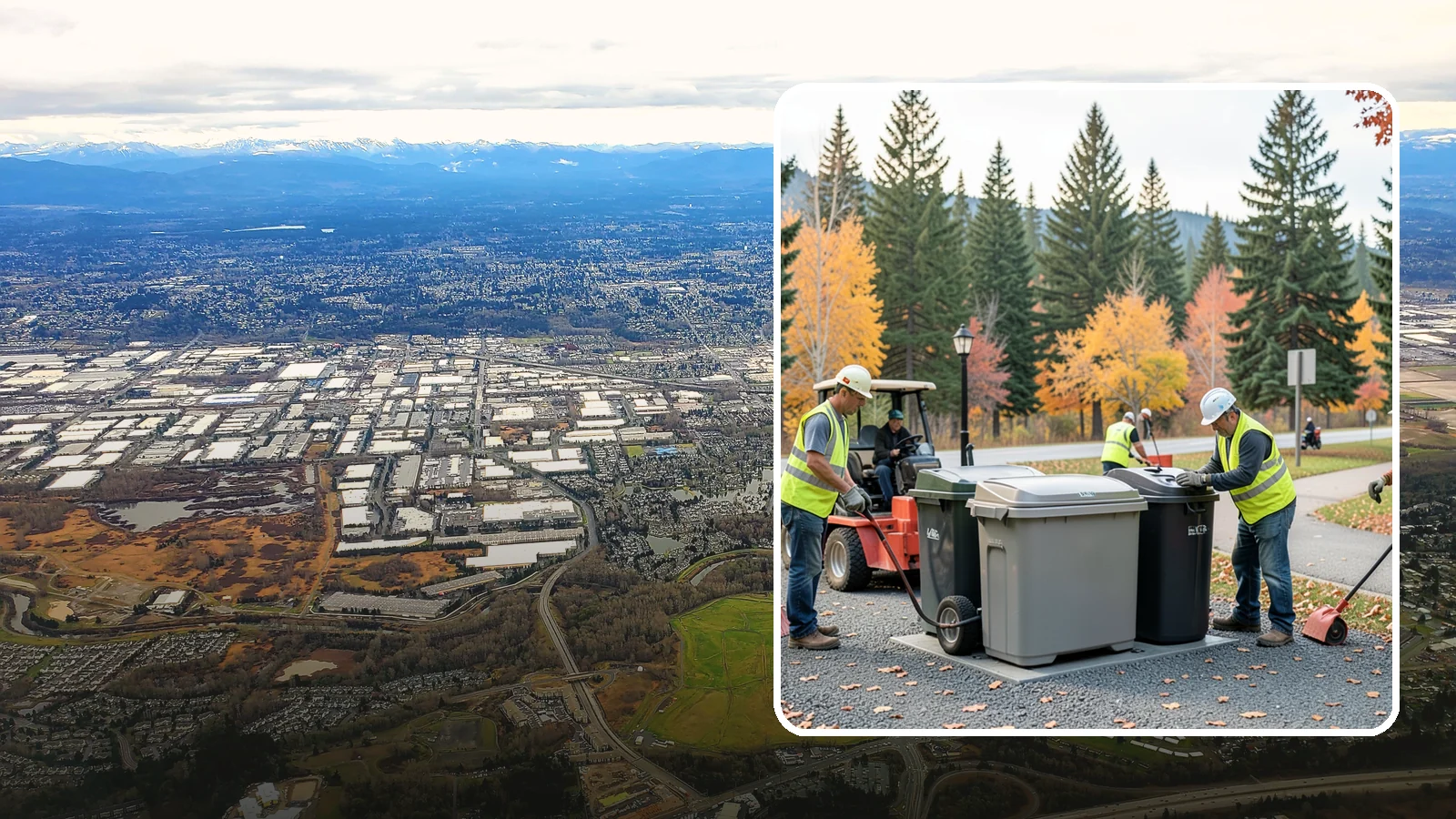 Trash Can Installation in Kent, King County, WA - We install anchored waste receptacles with animal-resistant lids at parks, trails, and streetscapes.