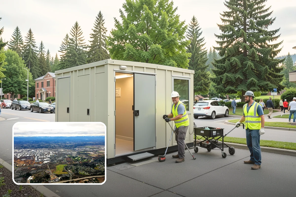 Trash Can Installation in Kent, King County, WA - Reduces litter by placing receptacles where the public needs them