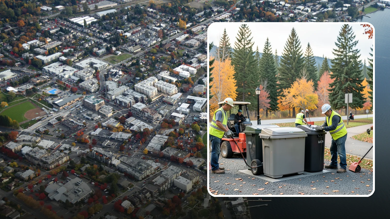 Trash Can Installation in Kirkland, King County, WA - We install anchored waste receptacles with animal-resistant lids at parks, trails, and streetscapes.