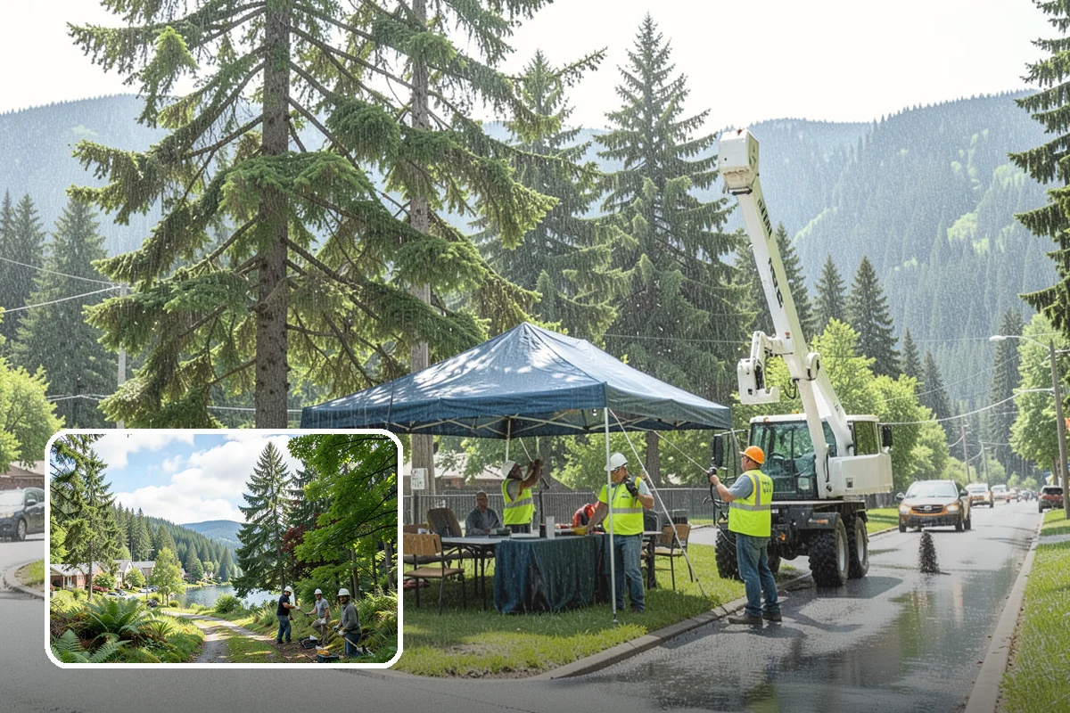 Trash Can Installation in Lake Forest Park, King County, WA - Reduces litter by placing receptacles where the public needs them