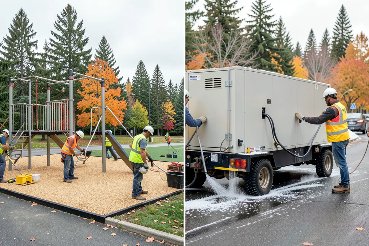 Trash Can Installation in Lake Forest Park, King County, WA - Confirm receptacle models, quantities, and placement plan
