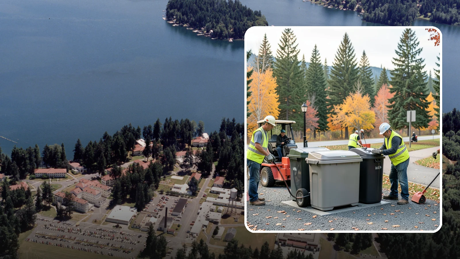 Trash Can Installation in Lakewood, Pierce County, WA - We install anchored waste receptacles with animal-resistant lids at parks, trails, and streetscapes.
