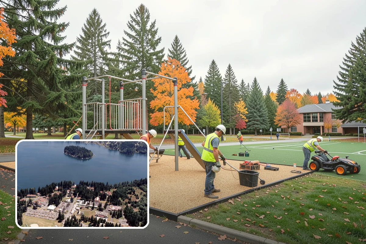 Trash Can Installation in Lakewood, Pierce County, WA - Reduces litter by placing receptacles where the public needs them
