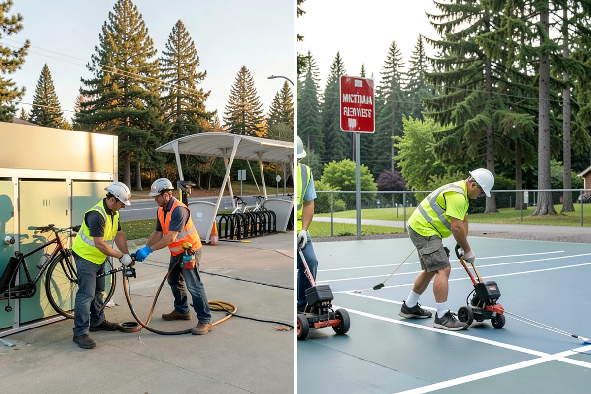 Trash Can Installation in Lakewood, Pierce County, WA - Confirm receptacle models, quantities, and placement plan
