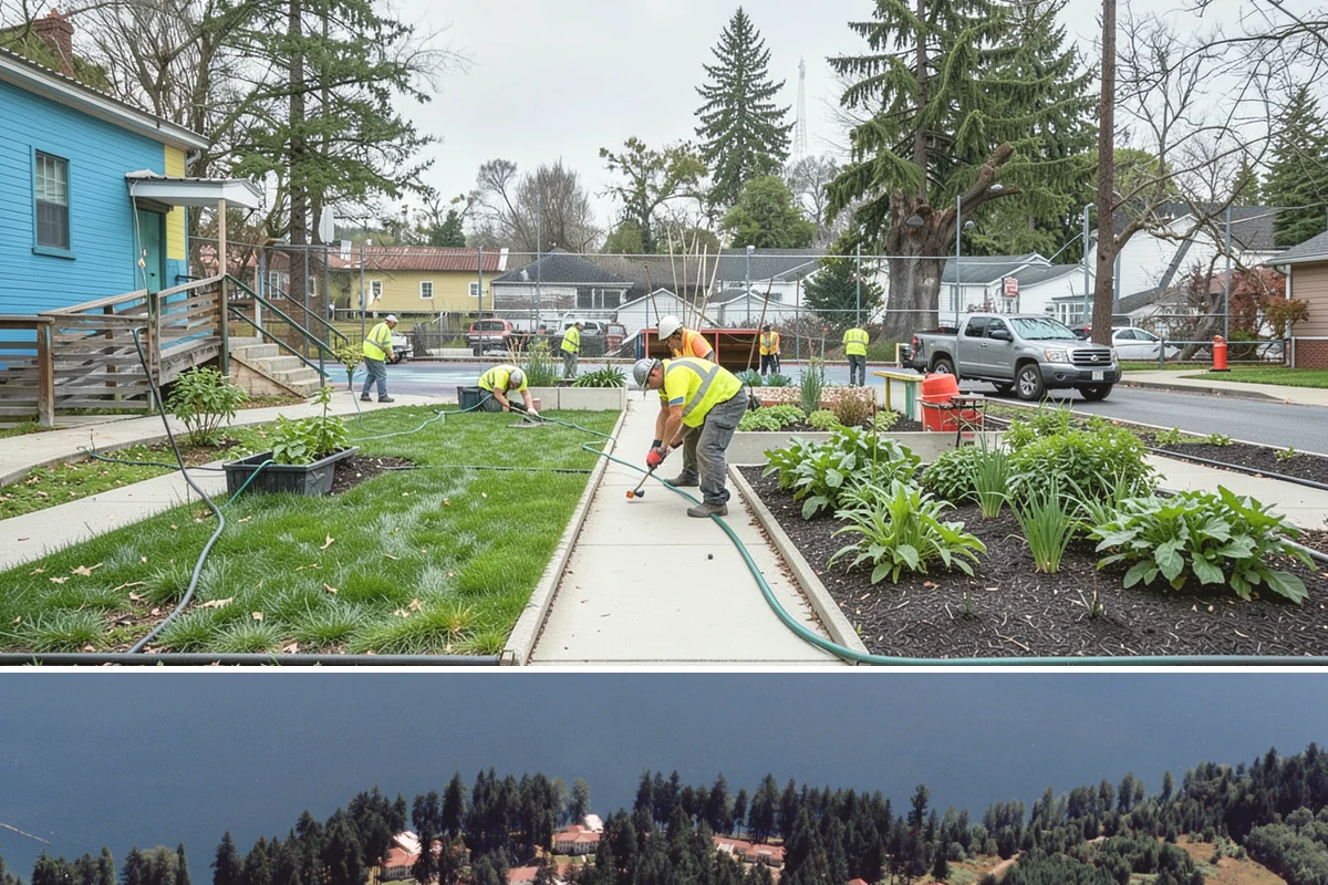 Trash Can Installation in Lakewood, Pierce County, WA - Installations run year-round, often expanded ahead of the busy summer park season when litter volumes peak.