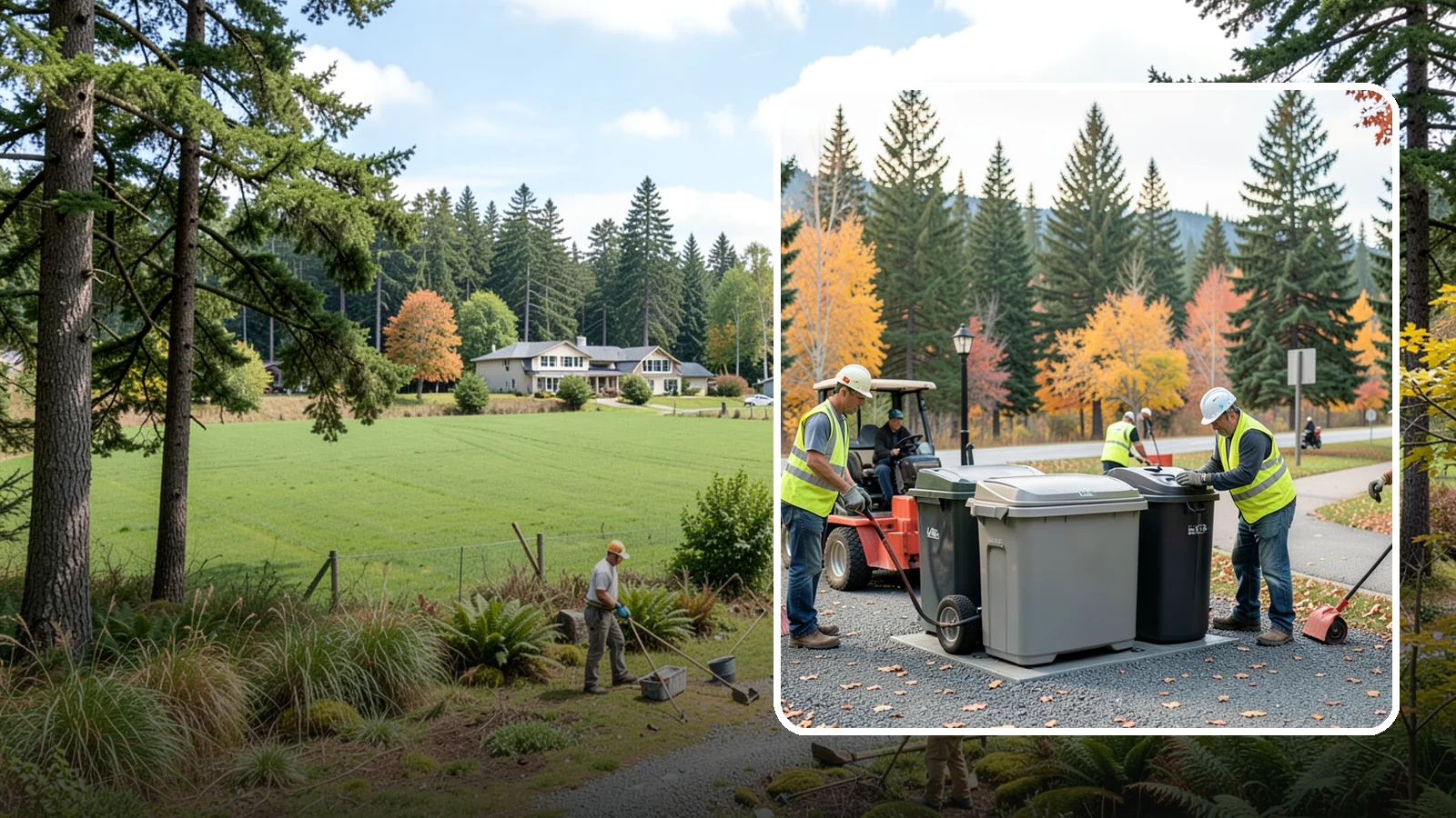 Trash Can Installation in Lyman, Skagit County, WA - We install anchored waste receptacles with animal-resistant lids at parks, trails, and streetscapes.