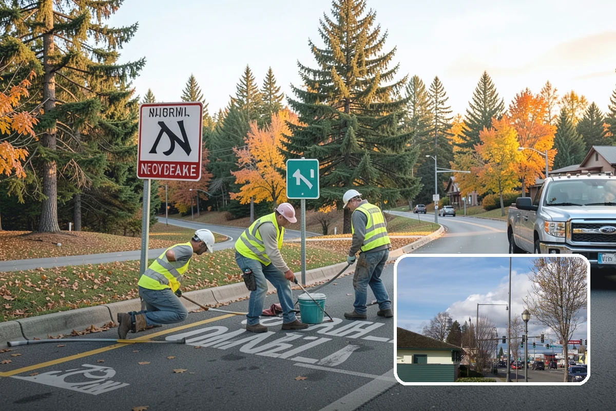 Trash Can Installation in Marysville, Snohomish County, WA - Reduces litter by placing receptacles where the public needs them