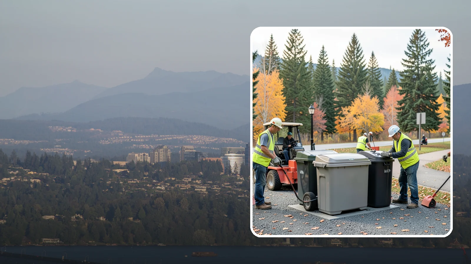 Trash Can Installation in Medina, King County, WA - We install anchored waste receptacles with animal-resistant lids at parks, trails, and streetscapes.