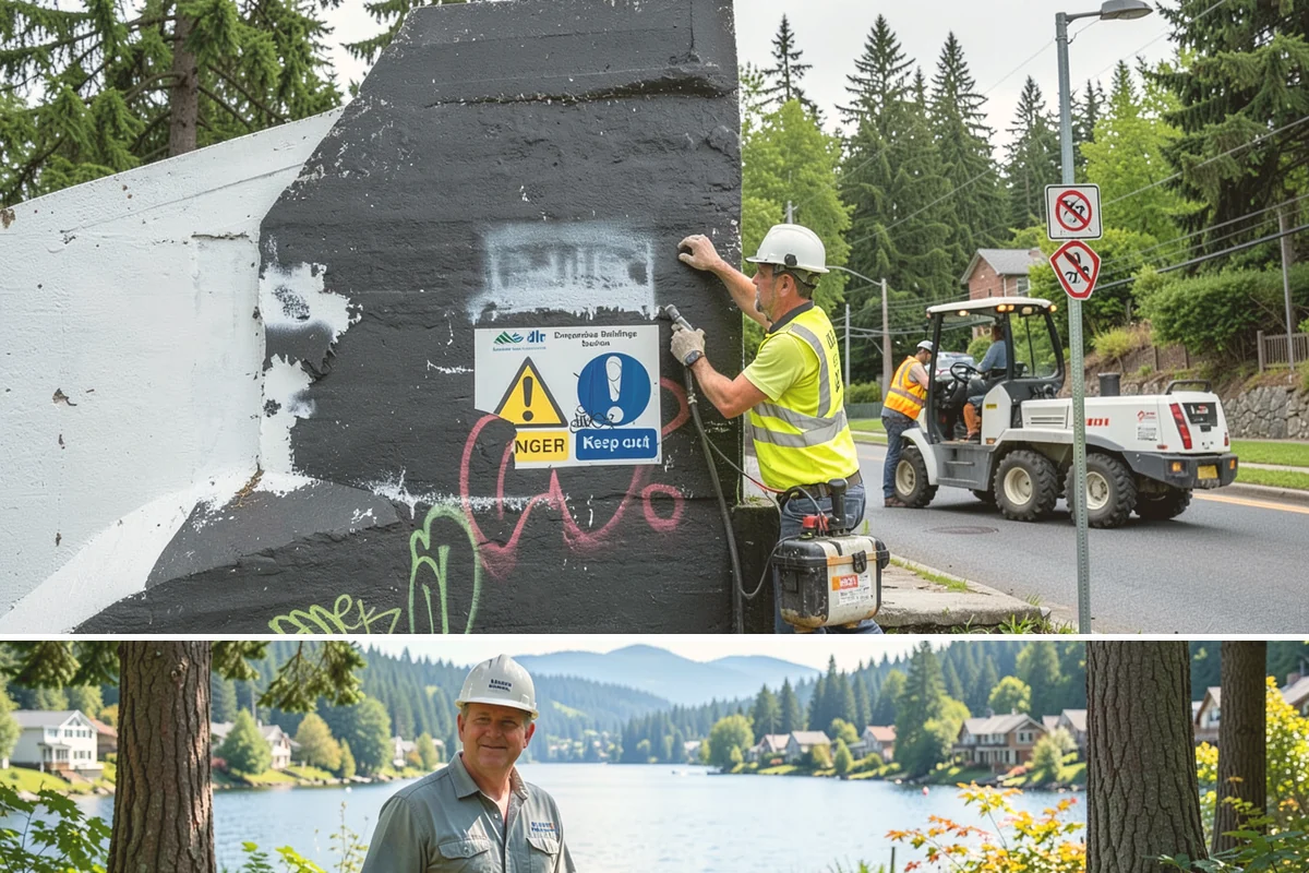 Trash Can Installation in Milton, King County, WA - Installations run year-round, often expanded ahead of the busy summer park season when litter volumes peak.