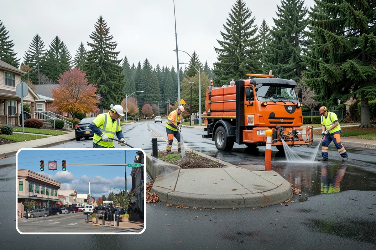 Trash Can Installation in Monroe, Snohomish County, WA - Reduces litter by placing receptacles where the public needs them
