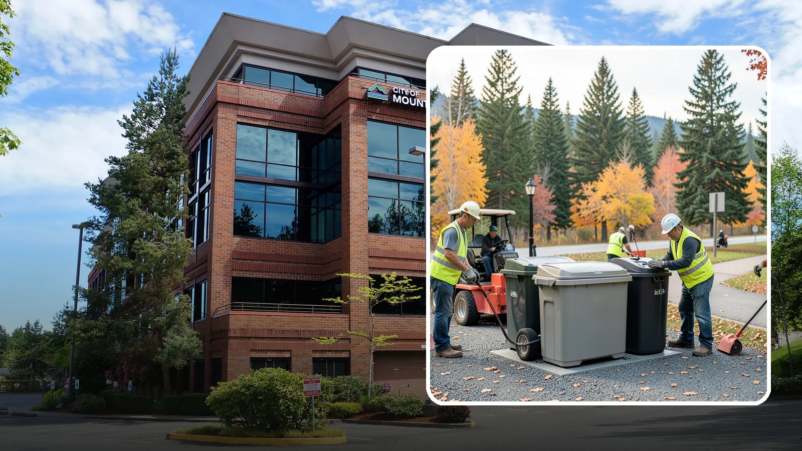 Trash Can Installation in Mountlake Terrace, Snohomish County, WA - We install anchored waste receptacles with animal-resistant lids at parks, trails, and streetscapes.